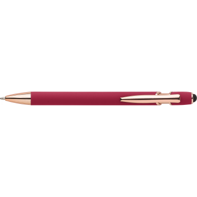 Picture of ALUMINIUM METAL BALL PEN in Red.