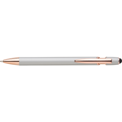 Picture of ALUMINIUM METAL BALL PEN in Silver.