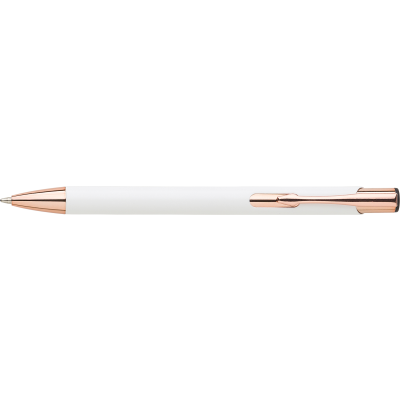 Picture of ALUMINIUM METAL BALL PEN in White.