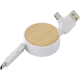 Picture of BAMBOO EXTENDABLE CHARGER CABLE in White