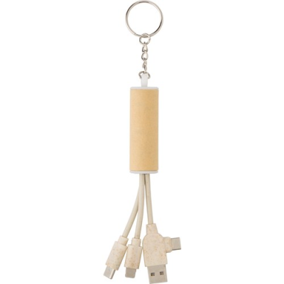 Picture of USB CHARGER KEYRING in Brown