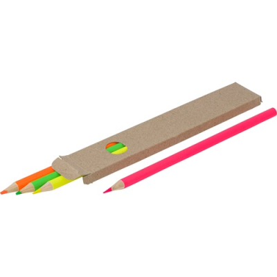 Picture of COLOUR HIGHLIGHTER PENCIL SET (4PC) in Brown