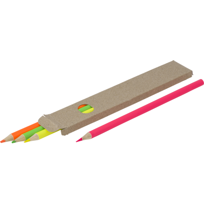 Picture of COLOUR HIGHLIGHTER PENCIL SET (4PC) in Brown.