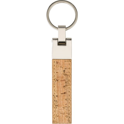 Picture of KEY HOLDER KEYRING in Brown.