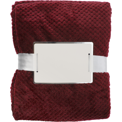 Picture of FLEECE BLANKET in Burgundy.