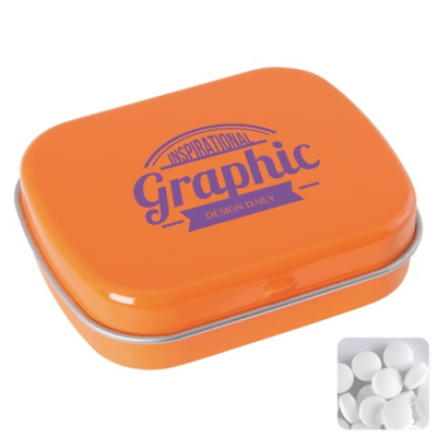 Picture of FLAT TIN with Dextrose Mints in Orange