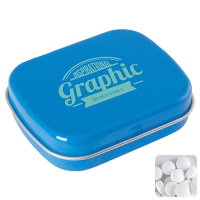 Picture of FLAT TIN with Dextrose Mints in Light Blue