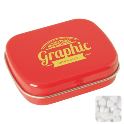 Picture of FLAT TIN with Extra Strong Mints in Red.