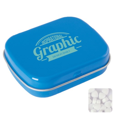 Picture of FLAT TIN with Extra Strong Mints in Light Blue.