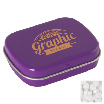 Picture of FLAT TIN with Extra Strong Mints in Purple.