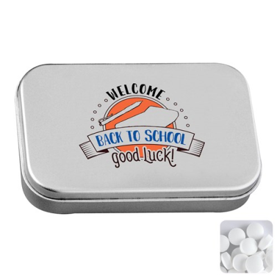 Picture of LARGE HINGED TIN DEXTROSE MINTS in Silver