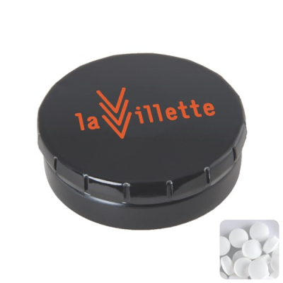 Picture of CLICK TIN with Dextrose Mints in Black.