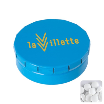 Picture of CLICK TIN with Dextrose Mints in Light Blue