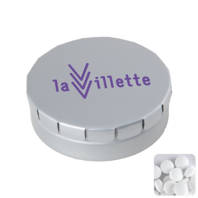 Picture of CLICK TIN with Dextrose Mints in Pale Grey