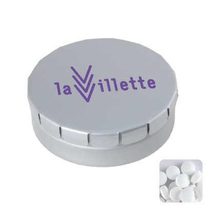 Picture of CLICK TIN with Dextrose Mints in Pale Grey.