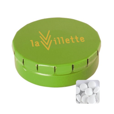 Picture of CLICK TIN with Dextrose Mints in Pale Green.