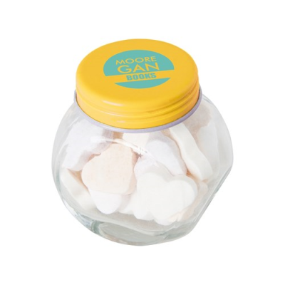 Picture of SMALL GLASS JAR with Mints in Yellow