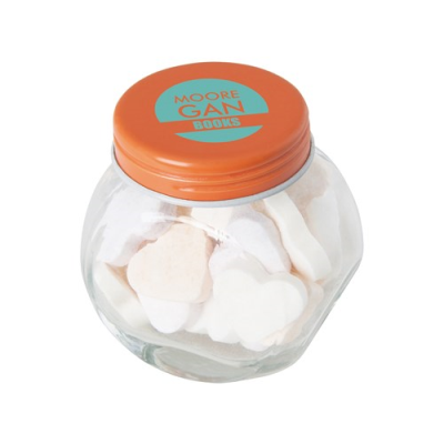 Picture of SMALL GLASS JAR with Mints in Orange