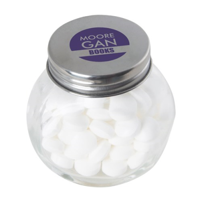 Picture of SMALL GLASS JAR with Mints in Silver
