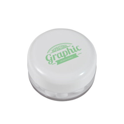 Picture of SMALL POT with Extra Strong Triangular Mints in White.