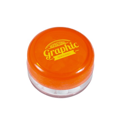 Picture of SMALL POT with Extra Strong Triangular Mints in Orange