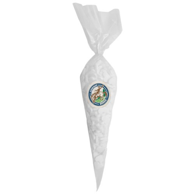 Picture of 250G SWEETS CONES with Printed Label & Filled with Dextrose Heart Mints.