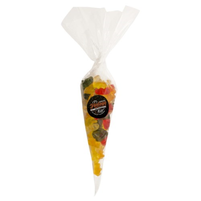 Picture of 220G SWEETS CONES with Printed Label & Filled with Gummy Bears