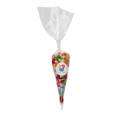 Picture of 200G SWEETS CONES with Printed Label & Filled with Jelly Beans