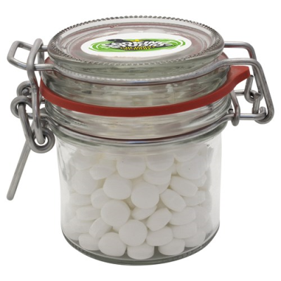 Picture of 125ML / 295G GLASS JAR FILLED with Dextrose Mints