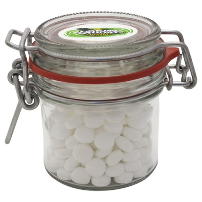 Picture of 125ML / 295G GLASS JAR FILLED with Dextrose Mints.