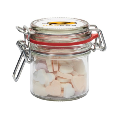 Picture of 125ML / 290G GLASS JAR FILLED with Hearts Small