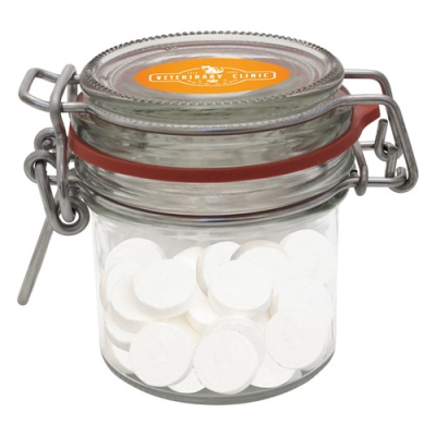 Picture of 125ML / 275G GLASS JAR FILLED with Peppermints.