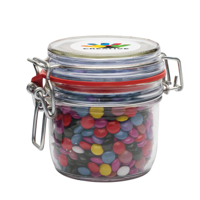 Picture of 255ML / 500G GLASS JAR FILLED with Milk Chocos