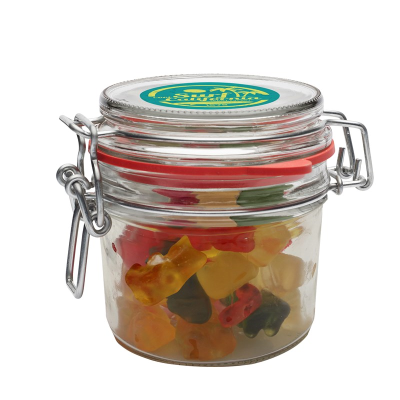 Picture of 255ML / 475G GLASS JAR FILLED with Gummy Bears