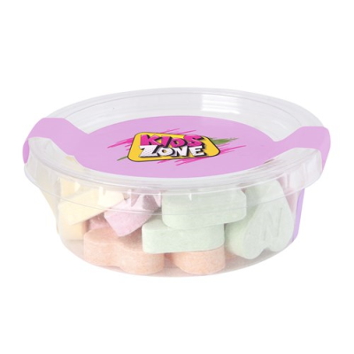 Picture of BIOBRAND SMALL SWEETS TUB (FRUIT HEARTS 40GR) in Custom Made.