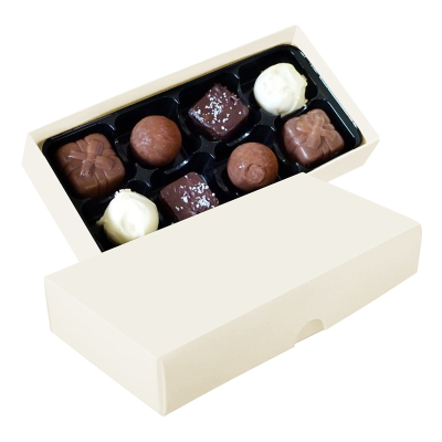 Picture of CHOCOLATE BOX with 8 Assorted Chocolate & Truffles in Cream