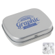 Picture of FLAT HINGED TIN with Dextrose Mints in Silver