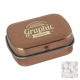 Picture of SMALL FLAT HINGED TIN with Sugar Free Mints in Rose Gold