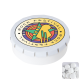 Picture of ROUND CLICK PLASTIC POT with Sugar Free Mints in White