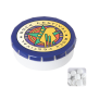 Picture of ROUND CLICK PLASTIC POT with Sugar Free Mints in Blue