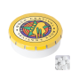 Picture of ROUND CLICK PLASTIC POT with Sugar Free Mints in Yellow