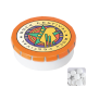 Picture of ROUND CLICK PLASTIC POT with Sugar Free Mints in Orange