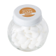 Picture of SMALL GLASS JAR with Dextrose Mints in White