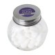 Picture of SMALL GLASS JAR with Dextrose Mints in Silver