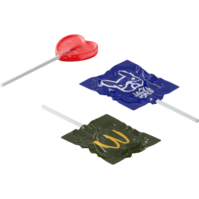 FLAT HEART LOLLIPOP (APPROX.