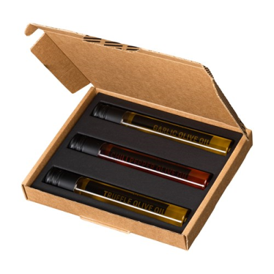 Picture of OLIVE OIL (3PC RPET TUBE LETTERBOX) in Brown.