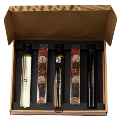 Picture of WINE & CHOCOLATE (5PC GLASS TUBE GIFTBOX) in Brown