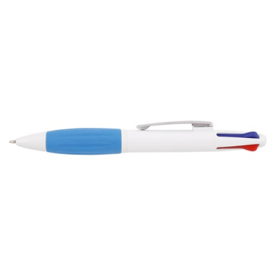 Picture of PAXOS 4-COLOUR BALL PEN in Light Blue.