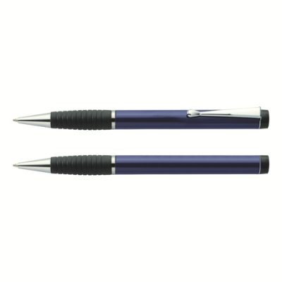 Picture of ANZIO TWIST ACTION METAL BALL PEN with Blue Ink in Blue.