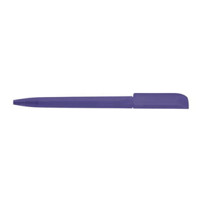 JAG TWIST ACTION FROSTED PLASTIC BALL PEN in Blue.